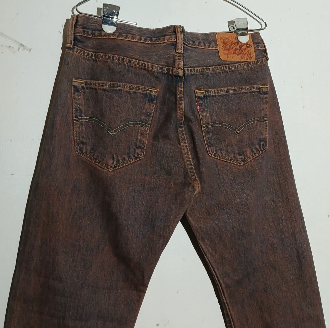 Pantalon jean Ass Pizza Levis 501 2019 USA Y2K Art 730 logo suprême taille 32 x 30