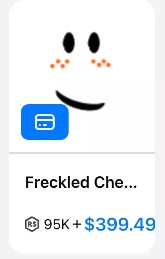 LIMITED FRECKLED FACE -ROBLOX SELLING