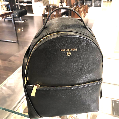 MICHAEL KORS VALERIE MEDIUM BLACK TRAVEL FASHION BACKPACK  display picture 3