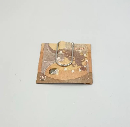 Design Unico Soldi Clip-Free Personalizzato Inciso Disponibile -14K Oro Bianco - Foto 2 di 6