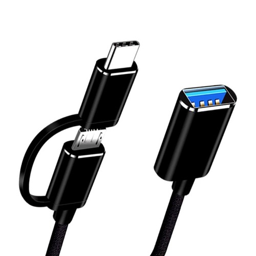 OTG Adapter Fast Transfer Date Cable Type-C Micro Male to USB Female Converter - Zdjęcie 7 z 13