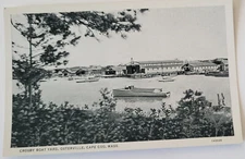 C 1931 PC CROSBY BOAT YARD OSTERVILLE CAPE COD MA TEICH ARCHIVES NOS MINT *