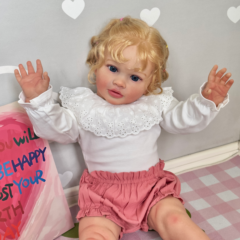 26in Finished Reborn Baby Doll Toddler Girl Pippa Soft Touch