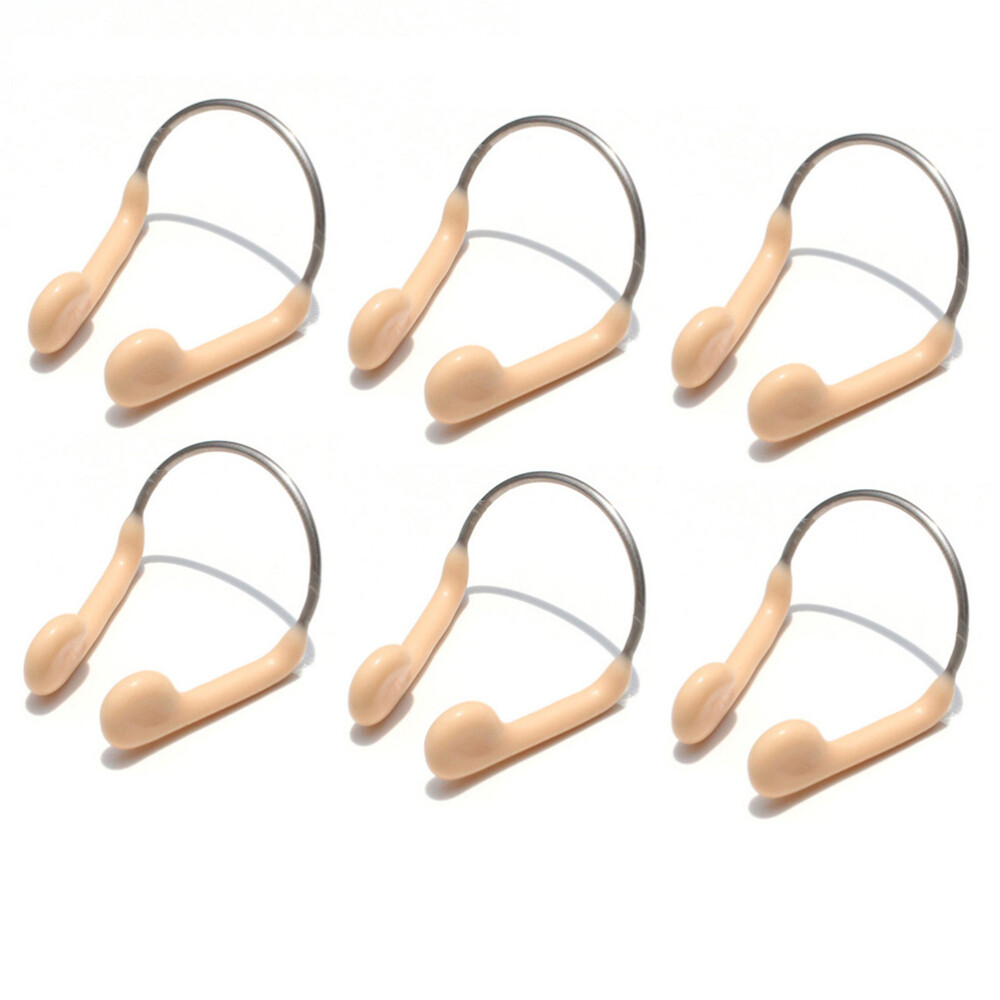 6pcs Nose Plugs Metal Nose Clip Swimming Accessories Swimming Nose Clip