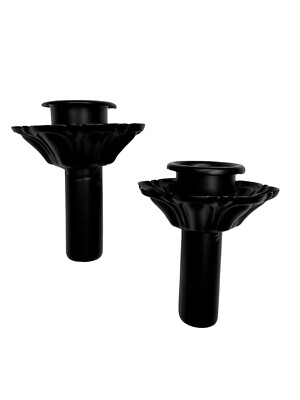 Kerzenhalter Kerzenständer für Flaschen Schwarz 2er Set