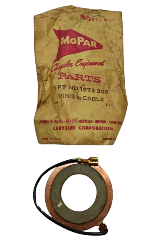 1960-1961 Dodge Plymouth Desoto Chrysler Horn anel de contato e cabo 1972208 novo na caixa. - Imagem 2 de 4