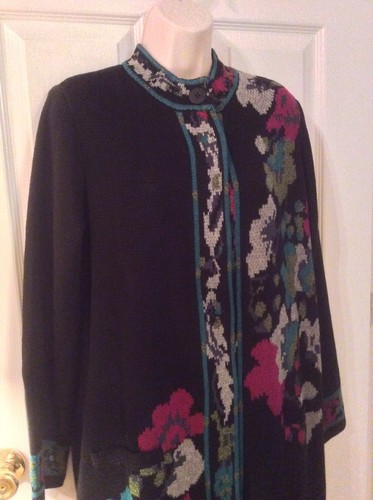 NUEVO J. Jill Trailing Flores Jacquard Suéter Abrigo Topper Talla Pequeña $169 - Imagen 3 de 9