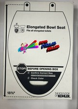 KOHLER 4647-0 Stonewood Elongated Molded-Wood Plastic Hinges Toilet Seat