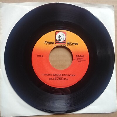 MILLIE JACKSON I Wish It Would Rain Down 45 7'' FUNK SOUL Record Vinyl Ichiban