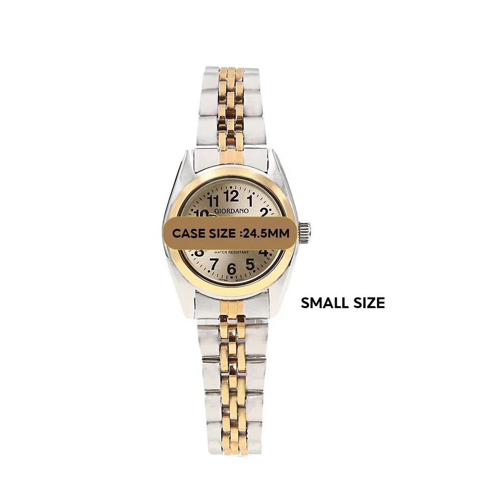 佐丹奴经典全不锈钢防水日期显示银色金色 — 第 2/3 张图片