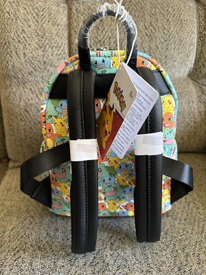 Loungefly Pokemon Starters Allover Print Mini Backpack New  display picture 1