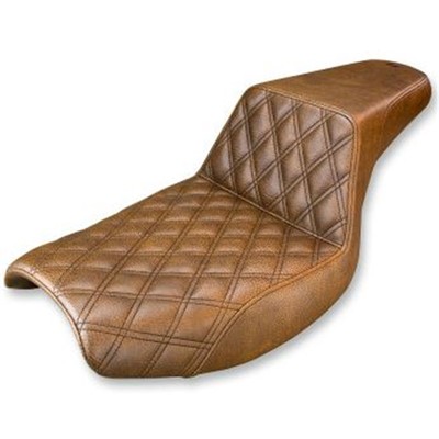 Saddlemen Step Up Seat - Lattice Stitched - Brown - FXR 882-09-172BR