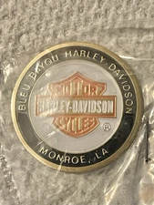 Bleu Bayou Monroe Louisiana Harley Davidson Oil Dip Dot Sealed Bag Collectible