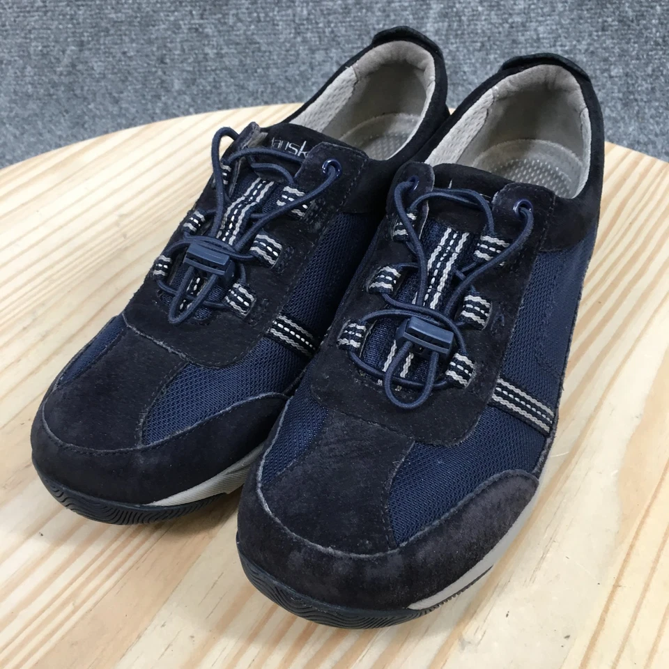 Dansko Sneaker Womens 39 Blue Helen Laced Up Round Toe Casual Comfort Leather - Image 3 of 4