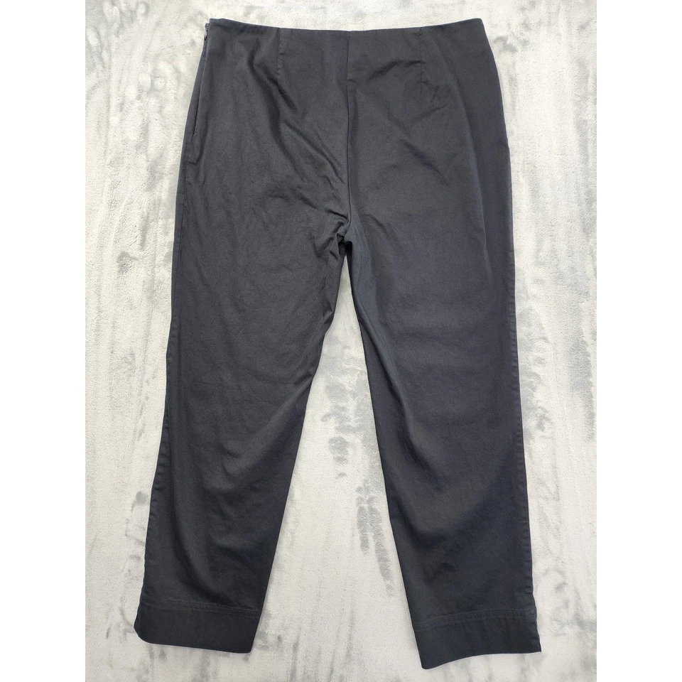 Pantalones al tobillo Charter Club Pant Shop calce clásico tiro alto talla 14 negros rectos Foto 2 de 4