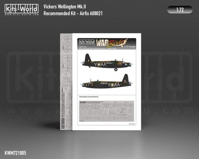 Kits-World M721005 1:72 Vickers Wellington Mk.II Canopy & Wheels Paint Mask (Out