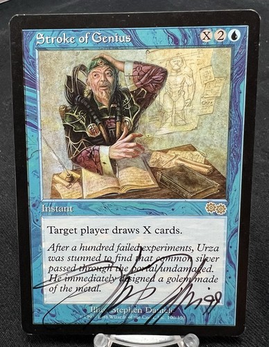 Magic the Gathering Stroke of Genius signiert von Stephen Daniele MTG ~MP~