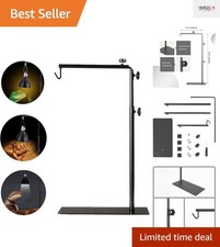Adjustable Reptile Lamp Stand 16-35 Inch Metal Bracket for Terrarium Lighting