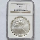 2000 Silver Eagle NGC MS69