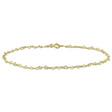 Amour 2mm Heart Link Bracelet in 14k Yellow Gold - 7.5 in.