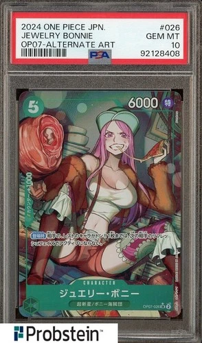 2024 One Piece OP07 Alternate Art #026 Jewelry Bonney PSA 10 GEM MINT