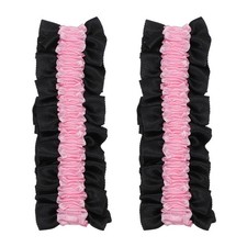 Armband Garter 2pcs Anti-Slip Sleeve Garter Shirt Sleeve Holder Pink on Black