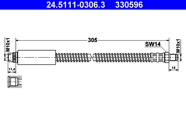 Fits ATE 24.5111-0306.3 BRAKE JOSE