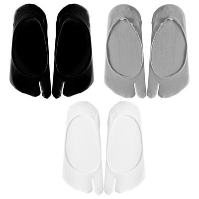 3 Pairs Women Low Cut Toe Separated Socks Antiskid Summer Socks
