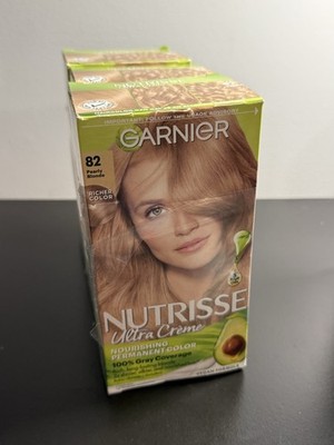 3 Garnier Nutrisse Ultra Creme Nourishing Hair Color #82 Pearly Blonde