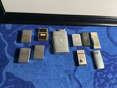 HUGE LOT OF (10) VINTAGE ZIPPO, EVANS, RONSON, TORCH LIGHTERS USA