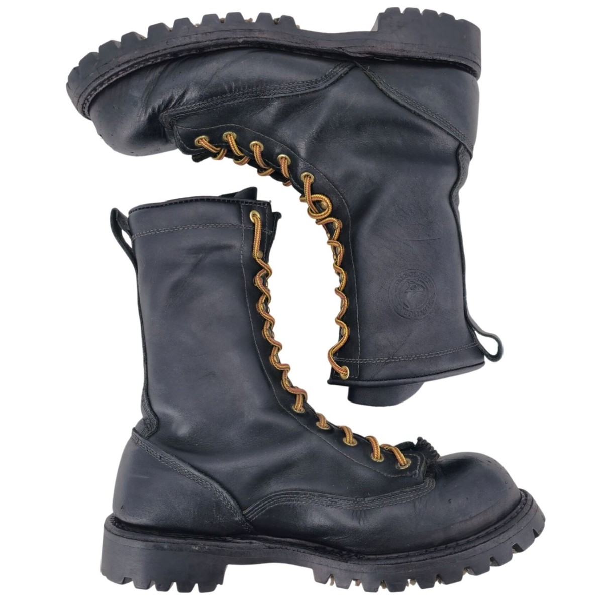 White\'s Hathorn Boots Men 10.5 Black Leather Work Boots USA Explorer Firefighter White main image 2