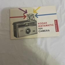 Kodak Instamatic 104 Instruction Booklet Vintage Camera