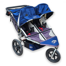 BOB Revolution Duallie Double Jogging Stroller Blue Gray - Used