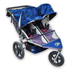 BOB Revolution Duallie Double Jogging Stroller Blue Gray - Used
