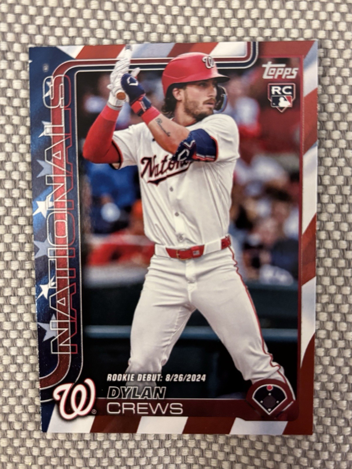 2025 Topps Update Series US223 Independence Day /76 Dylan Crews Rookie Nationals