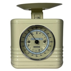 Typhoon Retro Kitchen Scale Cream 2kg Analog Baking Cottagecore Vintage