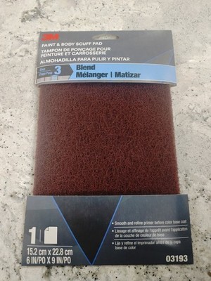 3M Paint Body Scuff Pad 6'' x 9'' Step 3 Blend