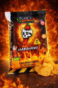 Blairs Chips Habanero 50g Tüte