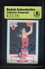 BAS 1990-91 Fleer John Paxson #28 Authentic Auto 3c7