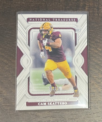 Cam Skattebo [Red] #12 2025 Panini National Treasures Collegiate card