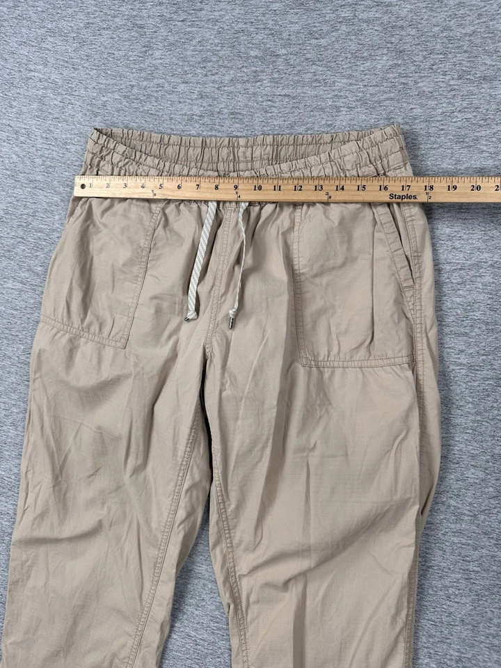 Pantalones Vuori Ripstop para mujer grandes beige dobladillo crudo cintura elástica cordón senderismo Foto 4 de 4