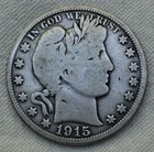 1915 P Barber Silver Half Dollar Unexamined