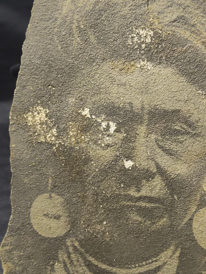 VGT Al Peyron Native American Sandstone Art Dutches Apache Scout~ 9.5" x 6.5" - Image 3 of 4