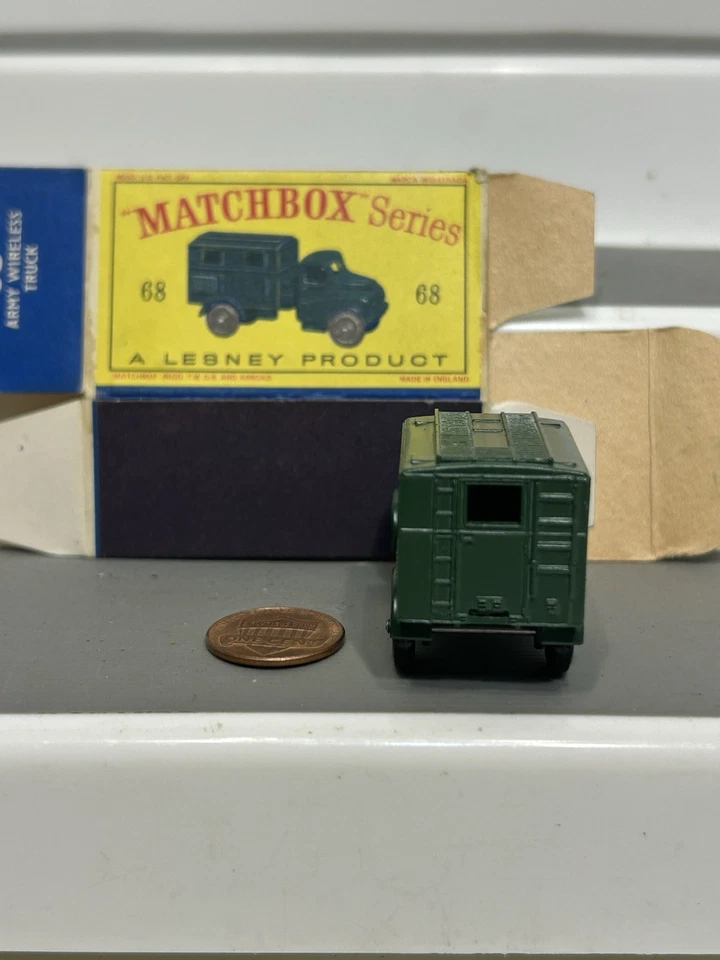 Vintage Matchbox Lesney 68 Army Wireless Truck Austin MK2 Radio England Toy Car - Image 4 of 4