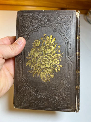 ANTIQUE 1852 VICTORIAN WOMEN'S ETIQUETTE MANNERS HOUSEHOLD ORANTE GILDED BOOK - Picture 6 of 24
