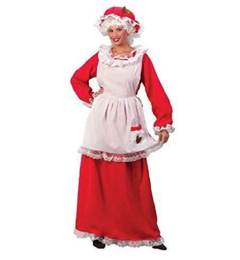 santa dresses for ladies Women's Costume LED Light Up Christmas Dress Cosplay Mrs. Claus Costume The sleeves will keep you nice and cozy with a quarter legnth and fur cuffs Women Christmas Girl Santa Claus