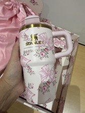 Stanley x LoveShackFancy H2.0 Flowstate Tumbler Rosa Beaux floral pattern 20 oz