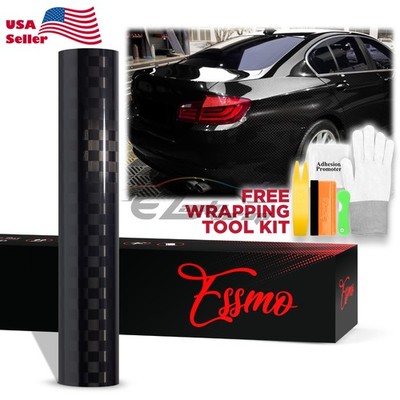 PPF NANO TPF Carbon Fiber Gloss Checker Black Paint Protection Film Dry Vinyl