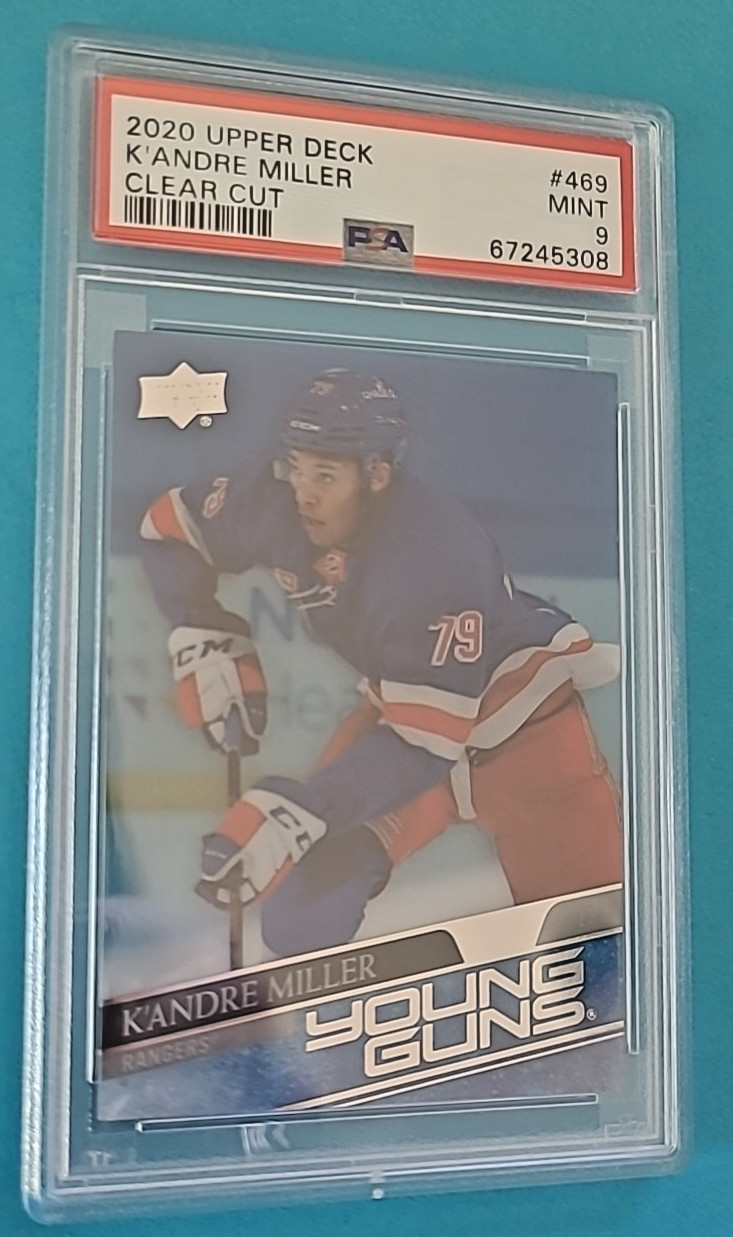 2020-21 K'Andre Miller Upper Deck Young Guns #469 CLEAR CUT Rookie RC PSA 9 MINT