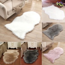Large Fluffy Sheepskin Rugs Fur Thick Wool Floor Runner Shaggy Area Rug Non Slip